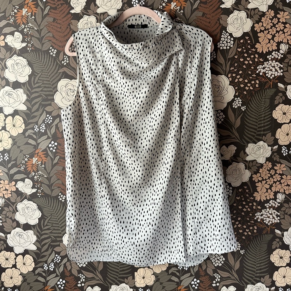 Adam Lippes Printed Cowl Neck Shell Top size 12 - Picture 6 of 9